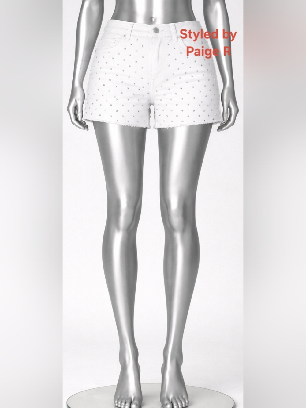 ❤️NWT BLANK NYC The Barrow Vintage High Rise Jean Denim Shorts White Eyelet 29 8